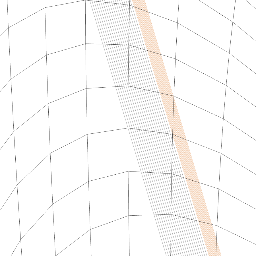 An affine torus represented by regions bounded by families of parabolas